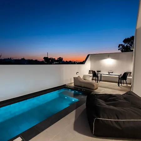 Villa Thrilling Santorini Gauche 2 Bedrooms Furnished Sun Terrace With Private Heated Pool